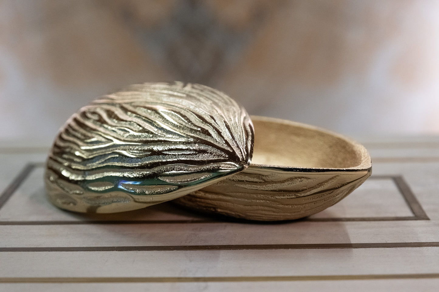 Royal Series- Gold Almond Box –  Perfect for Décor & Storage