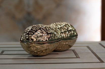 Royal Series- Gold Peanut Box – Perfect for Décor & Storage
