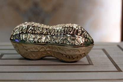 Royal Series- Gold Peanut Box – Perfect for Décor & Storage